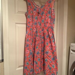 Floral women’s  Dress - Pink and Blue